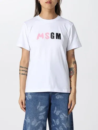 T-shirt Msgm con stampa logo (105448245)