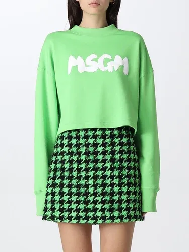 Felpa cropped Msgm con logo (105448349)