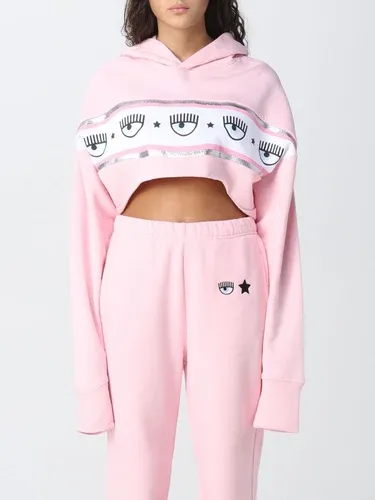 Felpa Logomania cropped Chiara Ferragni in cotone (105698354)