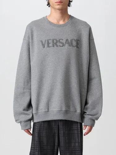 Felpa Versace in viscosa e lana con logo shearling (106509475) Felpa Versace in viscosa e lana con logo shearling (106509475)