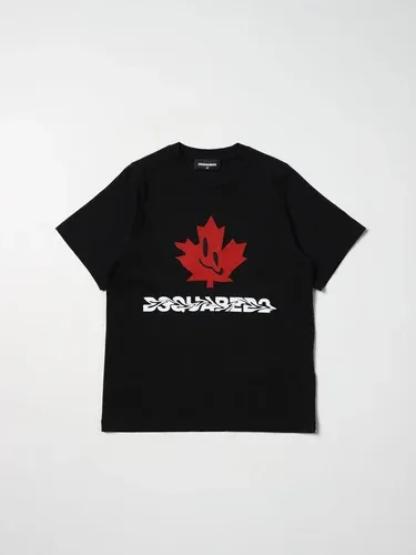 T-shirt Dsquared2 Junior con stampa foglia d'acero (105698548)