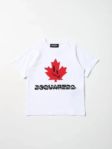 T-shirt Dsquared2 Junior con stampa foglia d'acero (105698549)