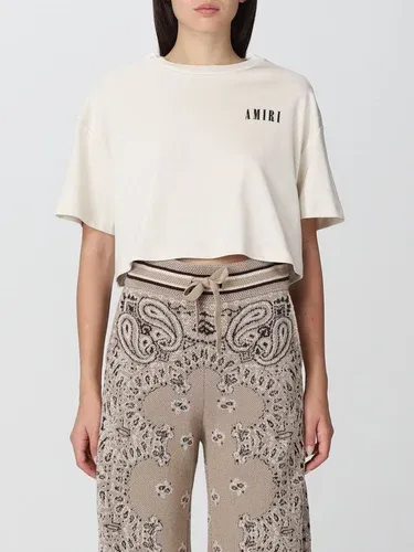 T-shirt cropped Amiri con logo (105698707)