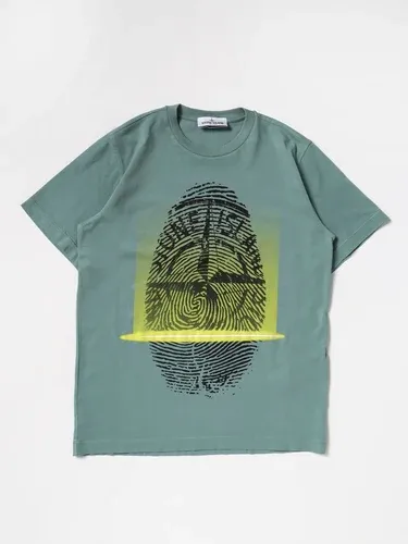 T-shirt Stone Island Junior con stampa logo (105753857)