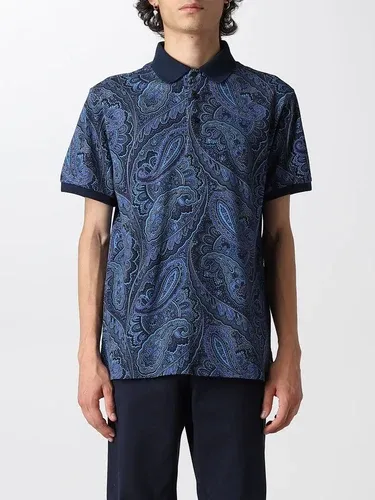 Polo Etro in piquet di cotone Paisley (105753994)