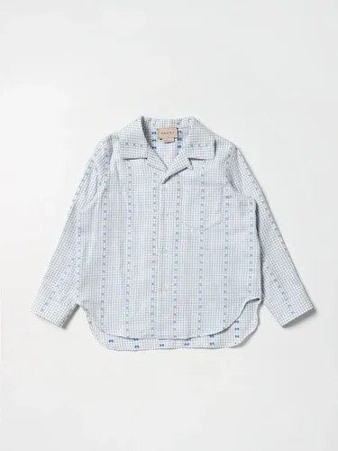 Camicia di cotone con logo G Quadro Gucci (106051570) Camicia di cotone con logo G Quadro Gucci (106051570)