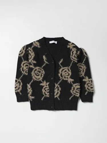 Cardigan a v Monnalisa con rose all-over (105784817) Cardigan a v Monnalisa con rose all-over (105784817)