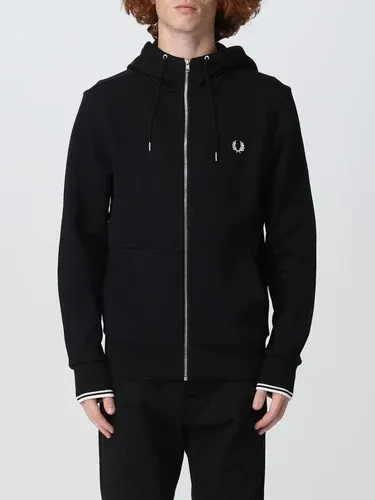 Felpa con zip Fred Perry con logo ricamato (105784858)