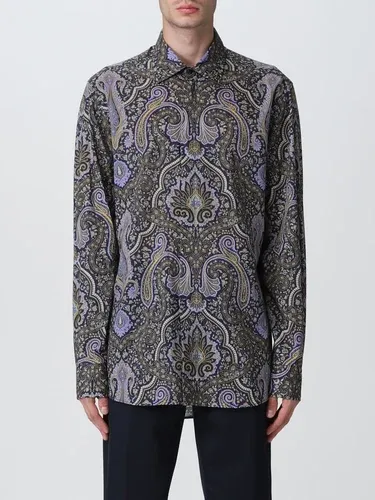 Camicia di cotone Etro con stampa Paisley ornamentale (105784886)