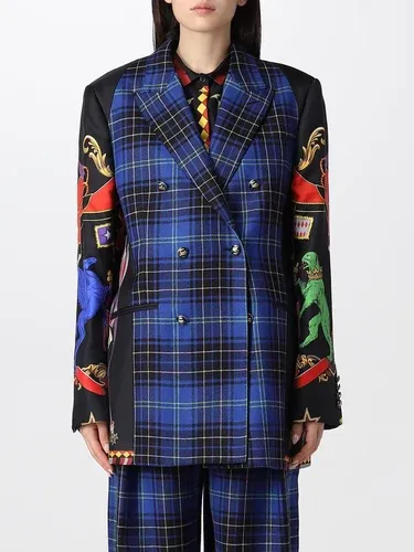 Blazer a doppiopetto in lana con motivo check Etro (105785244) Blazer a doppiopetto in lana con motivo check Etro (105785244)