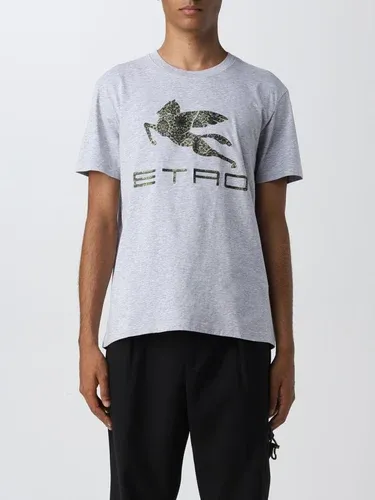 T-shirt Etro in jersey di cotone con logo Pegaso (105823882)