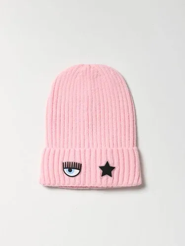 Cappello Chiara Ferragni in maglia con patch logo (105824112)
