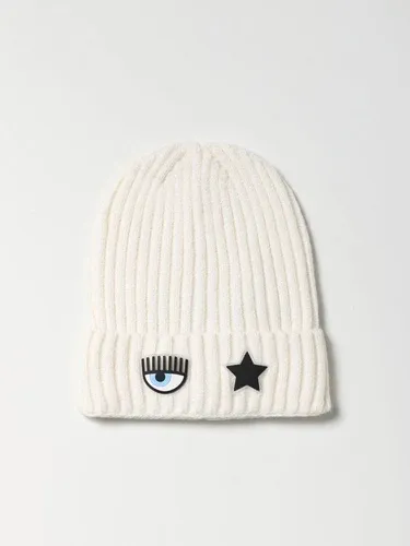 Cappello Chiara Ferragni in maglia con patch logo (105824113)