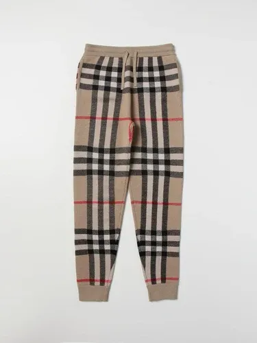 Pantaloni jogging Burberry in lana e cashmere tartan in jacquard (105903030)