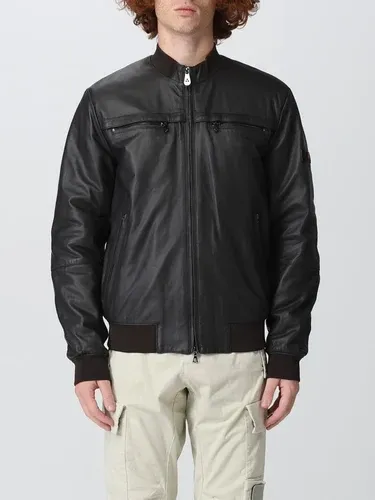 Chiodo di pelle Peuterey con logo (106050809) Chiodo di pelle Peuterey con logo (106050809)