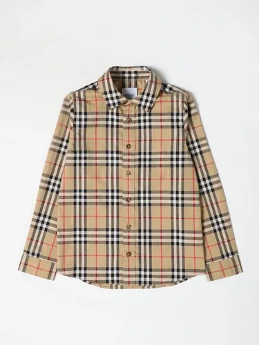 Camicia in cotone stretch Burberry con motivo check (106134596)