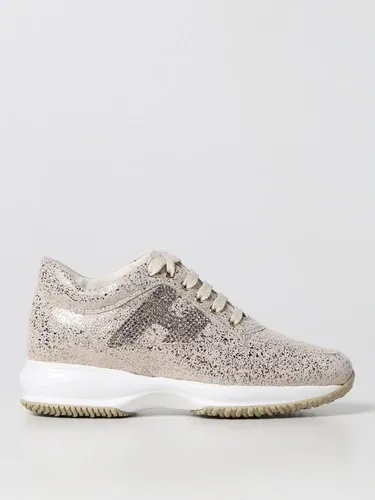 Sneakers Interactive Hogan in camoscio cracklè e strass (106178958) Sneakers Interactive Hogan in camoscio cracklè e strass (106178958)