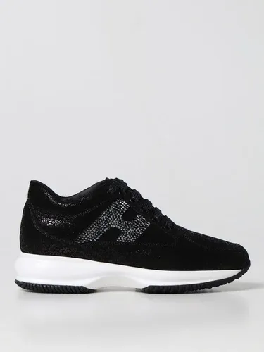 Sneakers Interactive Hogan in camoscio cracklè e strass (55999157) Sneakers Interactive Hogan in camoscio cracklè e strass (55999157)