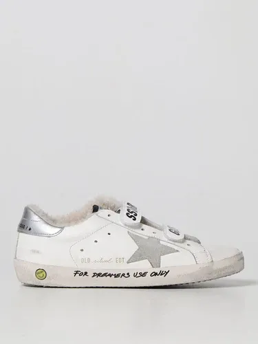 Sneakers Old School Golden Goose in pelle e shearling (106215772)