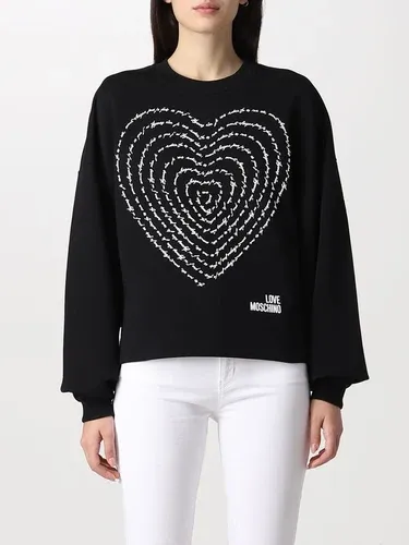 Felpa Love Moschino con maxi cuore (106216371)