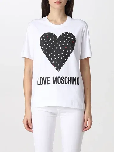 T-shirt Love Moschino con stampa cuore (106216381)