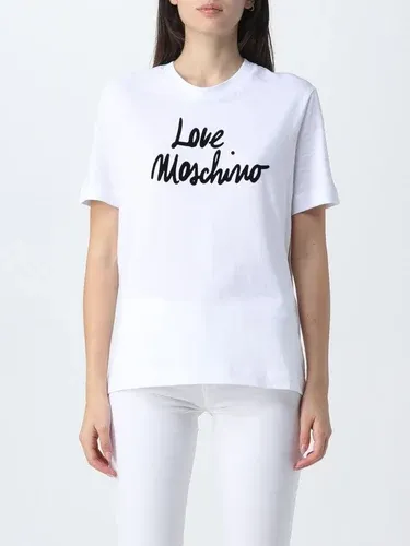 T-shirt Love Moschino con stampa logo (106216383)