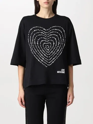 T-shirt Love Moschino con maxi cuore (106216469)