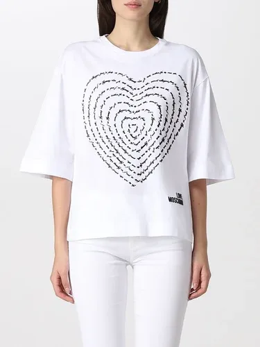 T-shirt Love Moschino con maxi cuore (106216470)