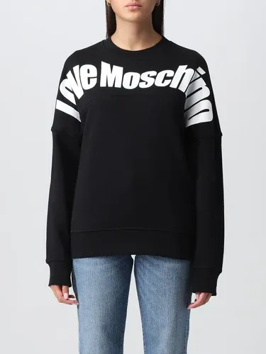 Felpa Love Moschino con stampa logo (106216503)