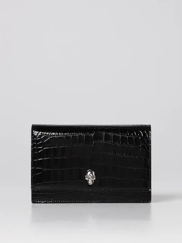 Borsa Skull Alexander McQueen in pelle stampa cocco (106240156)