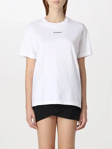 T-shirt Off-White con stampa frecce (106240498)