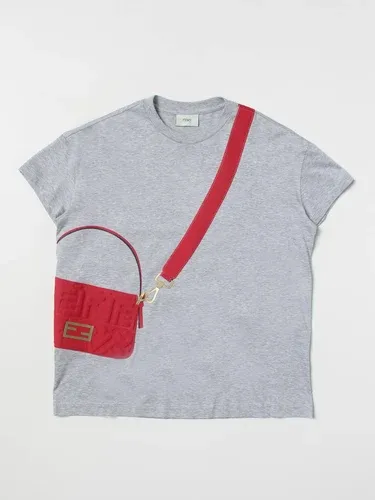 T-shirt Fendi Kids con stampa bag (106511127)