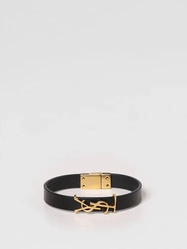 Bracciale Saint Laurent in pelle ed ottone (106307265)