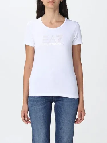 T-shirt Ea7 con logo di strass (106511058)